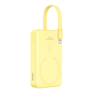 Acumulator Extern MagSafe, USB-C, 10000mAh, 20W - Baseus Magnetic Mini (P10022109Y23-00) - Yellow - Img 6