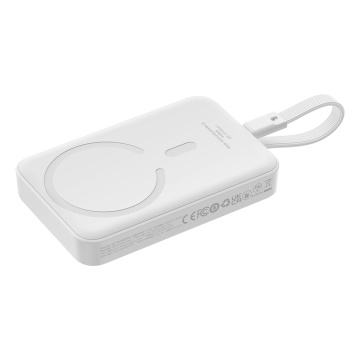 Acumulator Extern MagSafe, USB-C, Lightning, 30W, 10000mAh - Baseus Magnetic Mini (P1002210B223-00) - White - Img 2
