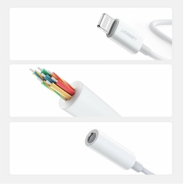 Adaptor audio Lightning la Jack 3.5mm Ugreen, 30759 - Alb - Img 3