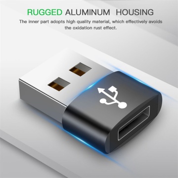 Adaptor Techsuit Type-C La USB OTG, Transfer De Date, Incarcare Rapida 3A - Negru - Img 3