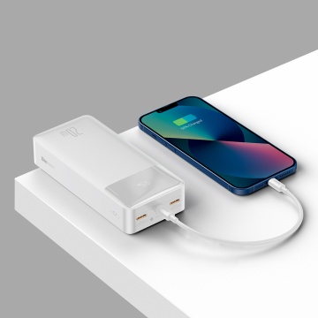 Baterie externa 30000mAh, 20W - Baseus Bipow Digital Display (PPBD050402) - White - Img 5