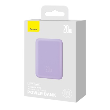 Baterie Externa USB-C, MagSafe, 10000mAh, 20W - Baseus Magnetic Mini (PPCX110105) - Purple - Img 7