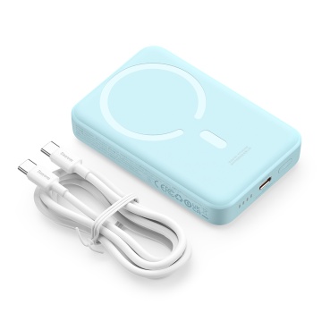 Baterie Externa USB-C, MagSafe, 10000mAh, 30W - Baseus Mini (PPCX110203) - Blue - Img 3