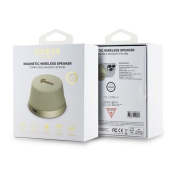 Boxa Portabila TWS, Bluetooth V5.3, 700mAh, 3W - Guess Magnetic Script Metal (GUWSC3ALSMD) - Gold - Img 2