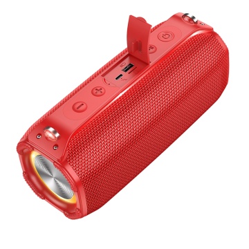 Boxa wireless 10W, curea de umar Hoco HC23, TF, USB, FM - Gri - Img 6