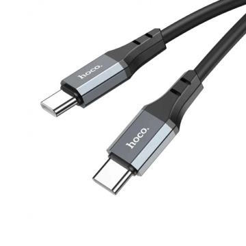 Cablu de date Hoco (X92) - Tip-C la Tip-C, 60W, 3m - Negru - Img 5