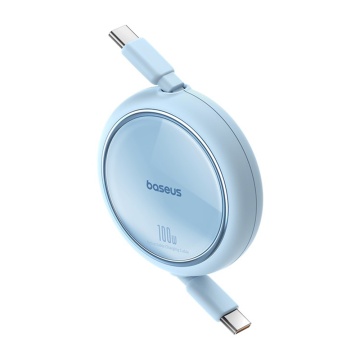 Cablu de date Super Fast Charging PD100W Baseus Free2Draw Mini - Albastru - Img 6