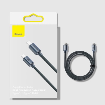 Cablu Fast Charging tip C Baseus 100W, 1.2m, CAJY000601 - Negru - Img 7