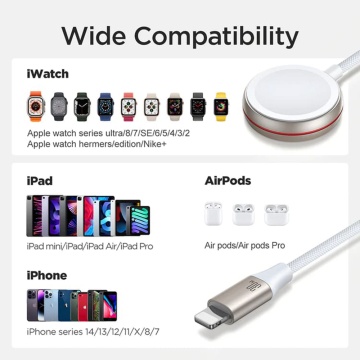 Cablu incarcare wireless iWatch JoyRoom, 3.5W, 1.5m, alb, S-IW012 - Img 5