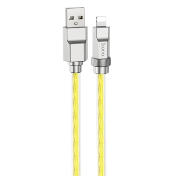 Cablu iPhone Fast Charging 2.4A Hoco U113, 1m, auriu - Img 1