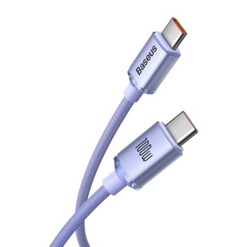 Cablu laptop Fast Charging tip C Baseus 100W, 2m, CAJY000705 - Violet - Img 2