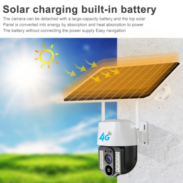 Camera de supraveghere 4G cu panou solar Wi-Fi Techsuit - Alb - Img 3