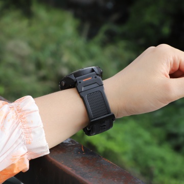 Curea pentru Garmin Fenix 3/3 HR/5X/5X Plus/6X/6X Pro/7X/7X Pro Solar - Techsuit Watchband QuickFit 26mm (W068) - Negru - Img 4