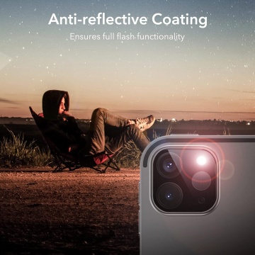 Folie Camera pentru iPad Pro 11 / 12.9 (2024 / 2022 / 2021 / 2020) / 13 (2024) (set 2) - ESR Camera Lens Protector - Black - Img 5