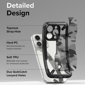 Husa Fusion X Design - iPhone 15 Pro Max - Camo Black - Img 2