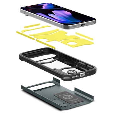 Husa Google Pixel 9 Pro Spigen Tough Armor - Verde - Img 4