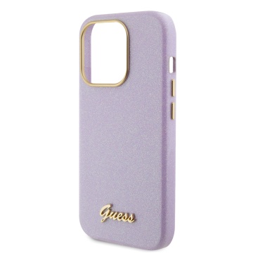 Husa Guess Glitter Glossy Script iPhone 15 Pro cu sclipici GUHCP15LPGMCSL- Violet - Img 6