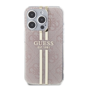 Husa Guess Hardcase IML 4G Gold Stripe iPhone 15 Pro GUHCP15LH4PSEGP- Roz - Img 6