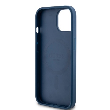 Husa Guess iPhone 14 Plus 4G Collection Leather MagSafe, GUHMP15MG4GFRB -Albastru - Img 4
