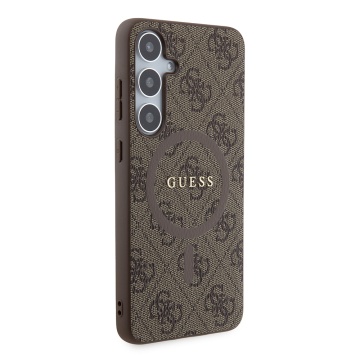 Husa Guess Samsung Galaxy S24 Plus 4G Collection Leather MagSafe, GUHMS24MG4GFRW - Maro - Img 4