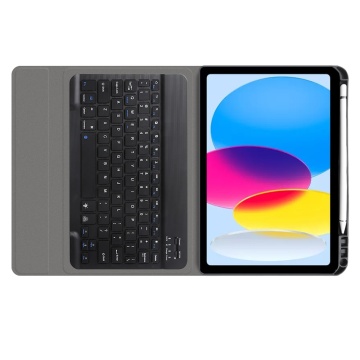 Husa iPad 10 (2022) 10.9 tastatura magnetica wireless RGB/pencil holder, Negru - Img 3