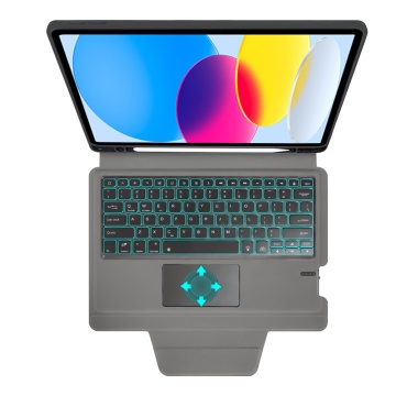 Husa iPad 10 (2022) 10.9 -Techsuit - KeyTab Pro (cu tastatură fără fir RGB/suport stilou) - Negru (Copy 11) - Img 6