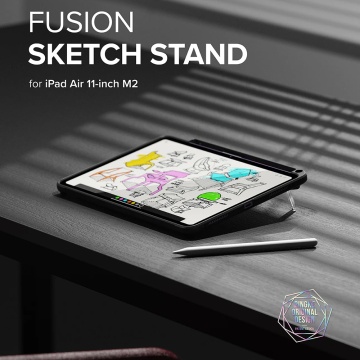 Husa iPad Air 11 (2024) Ringke Fusion Sketch Stand - Negru - Img 3