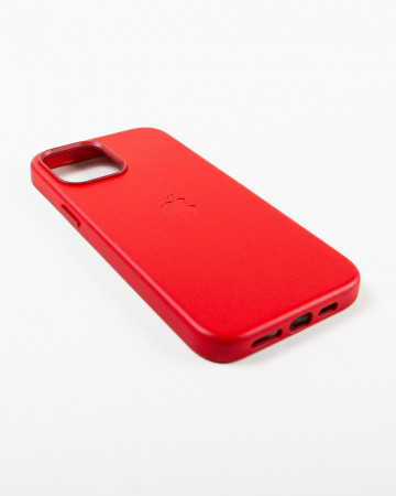 Husa Iphone 12 Pro Max din piele naturala Rosu MagSafe - Img 4