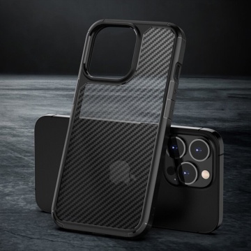 Husa Iphone 14 Pro Max din Fibra de Carbon, Negru - Img 3
