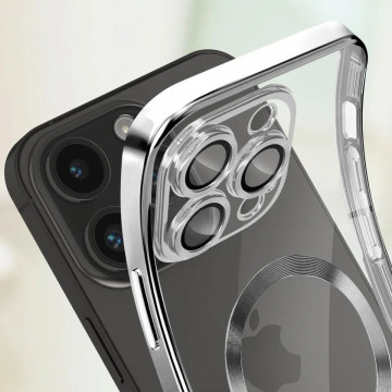 Husa Iphone 14 Pro Max MagSafe Silver - Img 2