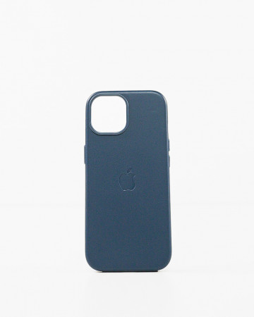 Husa Iphone 15 din piele naturala Albastra MagSafe - Img 1