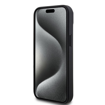 Husa iPhone 15 - DKNY Leather Printed Pattern Metal Logo MagSafe (DKHMP15SPSOSPK) - Black - Img 2