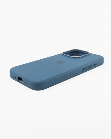 Husa Iphone 15 Pro din silicon Navy Blue MagSafe - Img 3