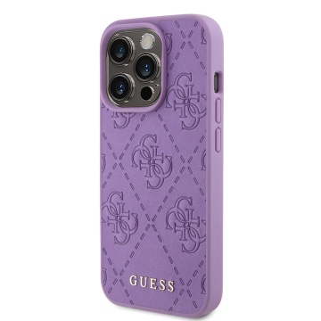 Husa iPhone 15 Pro Guess Leather 4G Stamped GUHCP15LP4EPMU- Violet - Img 6