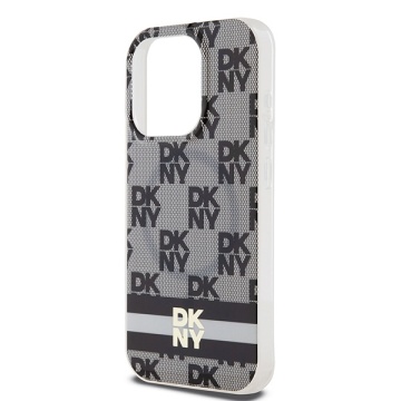 Husa iPhone 15 Pro Max - DKNY IML Checkered Mono Pattern & Printed Stripes MagSafe (DKHMP15XHCPTSK) - Black - Img 5