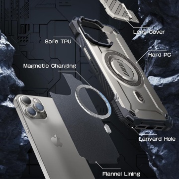 Husa iPhone 15 Pro Max , MagSafe, Titan Grey - Img 4