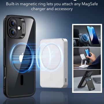 Husa iPhone 16 ESR Classic Hybrid HaloLock- Clear Black - Img 3