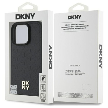 Husa iPhone 16 Pro - DKNY Leather Hardcase Repeat Pattern Stack Logo MagSafe (DKHMP16LPSHRPSK) - Black - Img 6