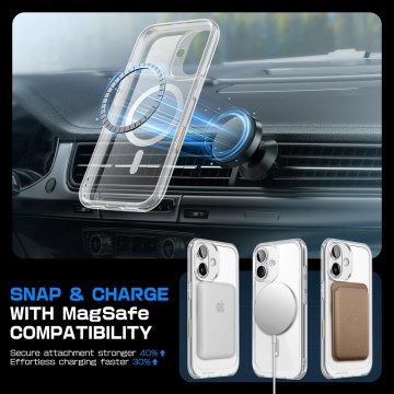 Husa iPhone 16 Supcase Unicorn Beetle Slim Clear MagSafe - Alb - Img 4