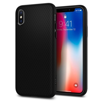 Husa Iphone XS Spigen Liquid Air - Negru Mat - Img 1
