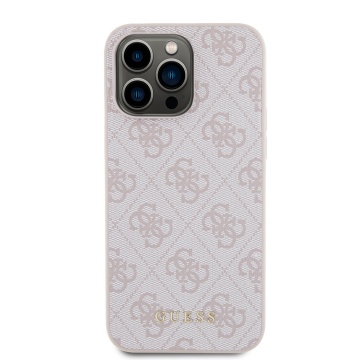 Husa originala Guess iPhone 15 Pro Max Hardcase 4G Metal Gold Logo, GUHCP15XG4GFPI- Roz - Img 2
