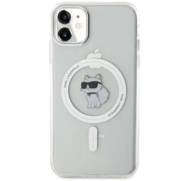 Husa pentru iPhone 11 - Karl Lagerfeld IML MagSafe (KLHMN61HLSCHH) - White Metal Choupette`s Head - Img 2