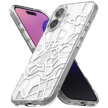 Husa pentru iPhone 16 - Ringke Fusion Design - Seoul Map White - Img 4