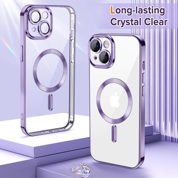 Husa premium iPhone 13 Techsuit Luxury Crystal MagSafe - Violet - Img 2