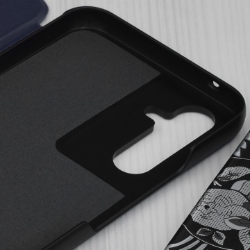 Husa Samsung Galaxy A54 Eco Leather View flip tip carte, Dark Blue - Img 2