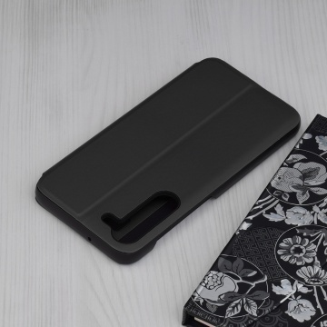 Husa Samsung Galaxy S23 Eco Leather View flip tip carte, Black - Img 2