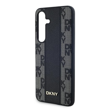 Husa Samsung Galaxy S24 Plus - DKNY Leather Checkered Mono Pattern MagSafe (DKHMS24MPCPVSLK ) - Black - Img 4