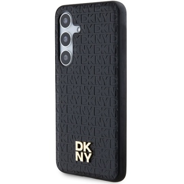 Husa Samsung Galaxy S24 Plus - DKNY Leather Pattern Metal Logo MagSafe (DKHMS24MPSHRPSK) - Black - Img 3