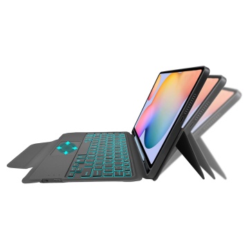 Husa Samsung Galaxy Tab S6 Lite (2020/2022/2024) -Techsuit - KeyTab Pro (cu tastatură fără fir RGB/suport stilou) - Negru (Copy 9) - Img 5