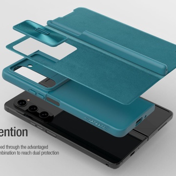 Husa Samsung Galaxy Z Fold5 Nillkin QIN Pro Leather - Negru - Img 5